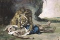 死体を引き裂くライオン ウジェーヌ・ドラクロワ